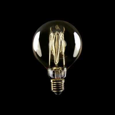 LED Glühbirne Golden Carbon Line Cage Filament Globe G95 7W 640Lm E27 2700K Dimmbar - C55