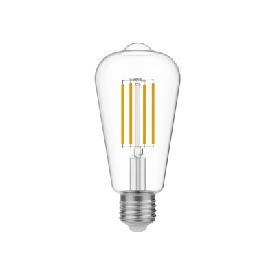 LED Glühbirne Edison ST64, transparent 7W 806Lm E27 3500K dimmbar - N02