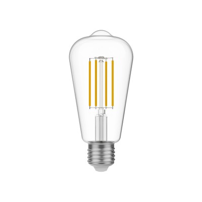 LED Glühbirne Edison ST64, transparent 7W 806Lm E27 2700K dimmbar - T02