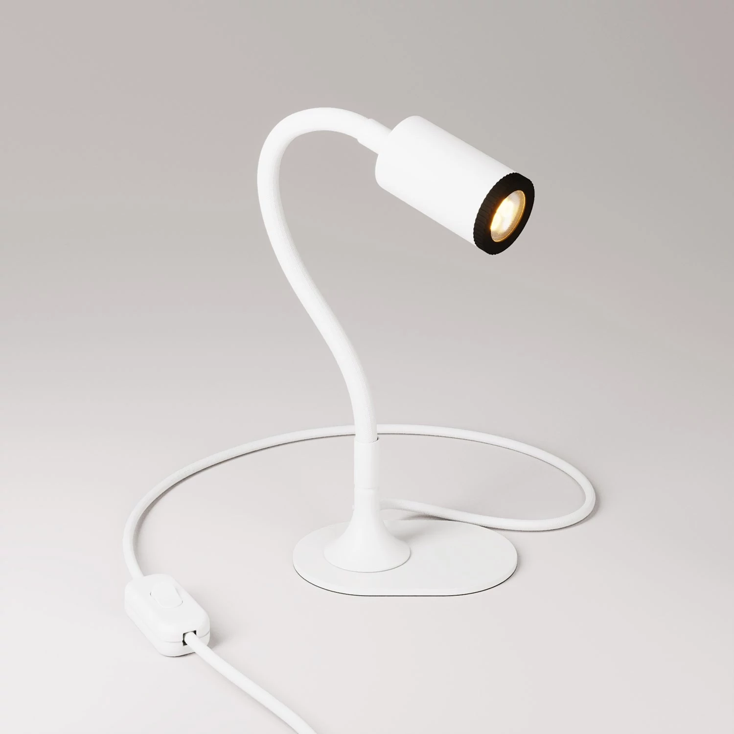 MAG-Y Schreibtischlampe mit Flex, ovalem Metallsockel und Spotlight