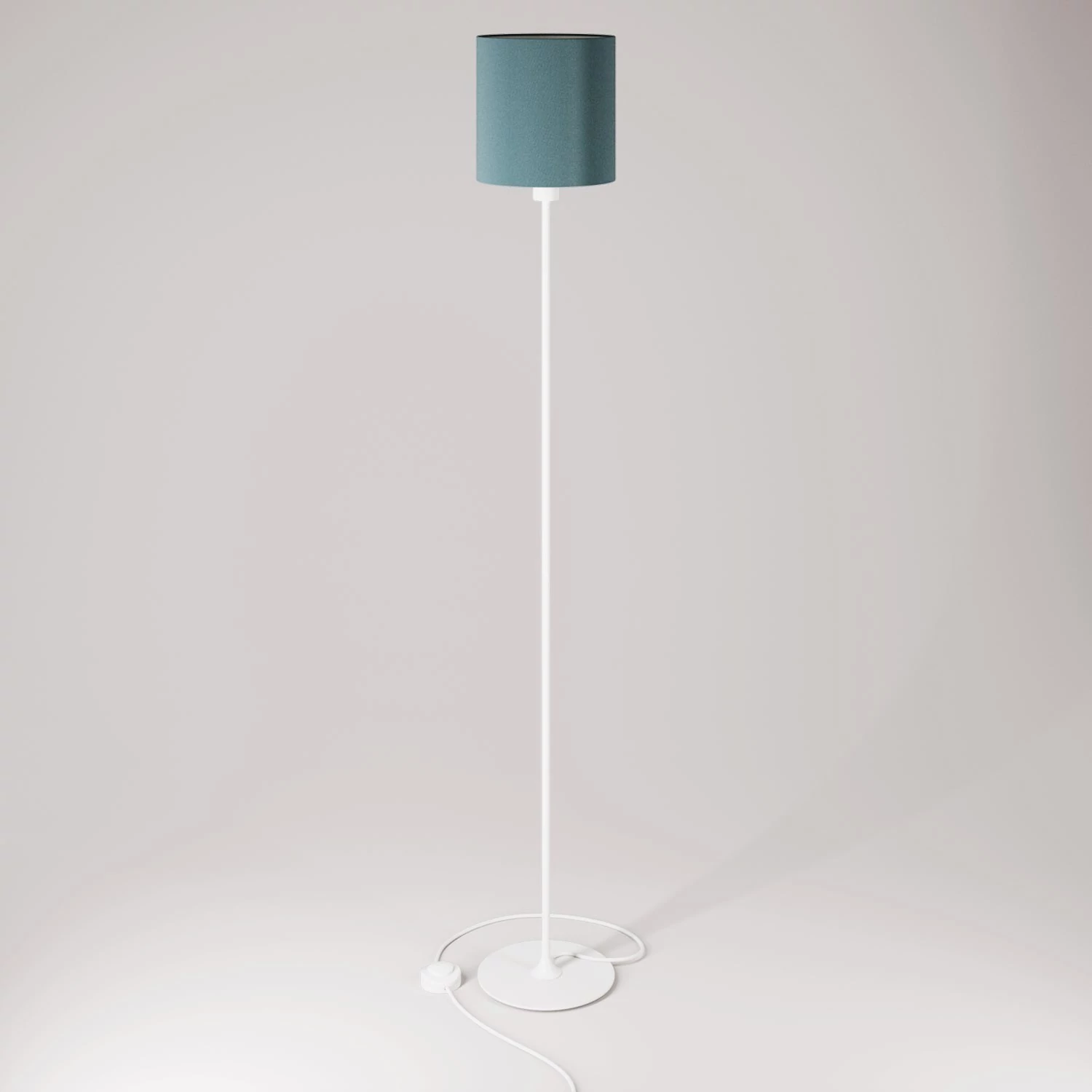 MAG-Y Stehleuchte mit rundem Metallsockel und Lampenschirm Cilindro M