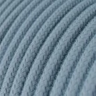 Elektrisches Verlängerungskabel mit ozeanblauem Baumwollkabel 2P 10A Made in Italy