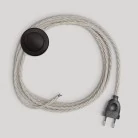 Verkabelung für Lampe mit weißem geflochtenem Kabel 3 m