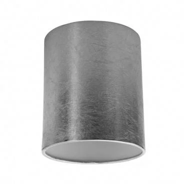 Lampenschirm Cilindro aus Stoff mit E27 Fassung - 100% Made in Italy - Blattsilber