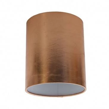 Lampenschirm Cilindro aus Stoff mit E27 Fassung - 100% Made in Italy - Kupferblatt