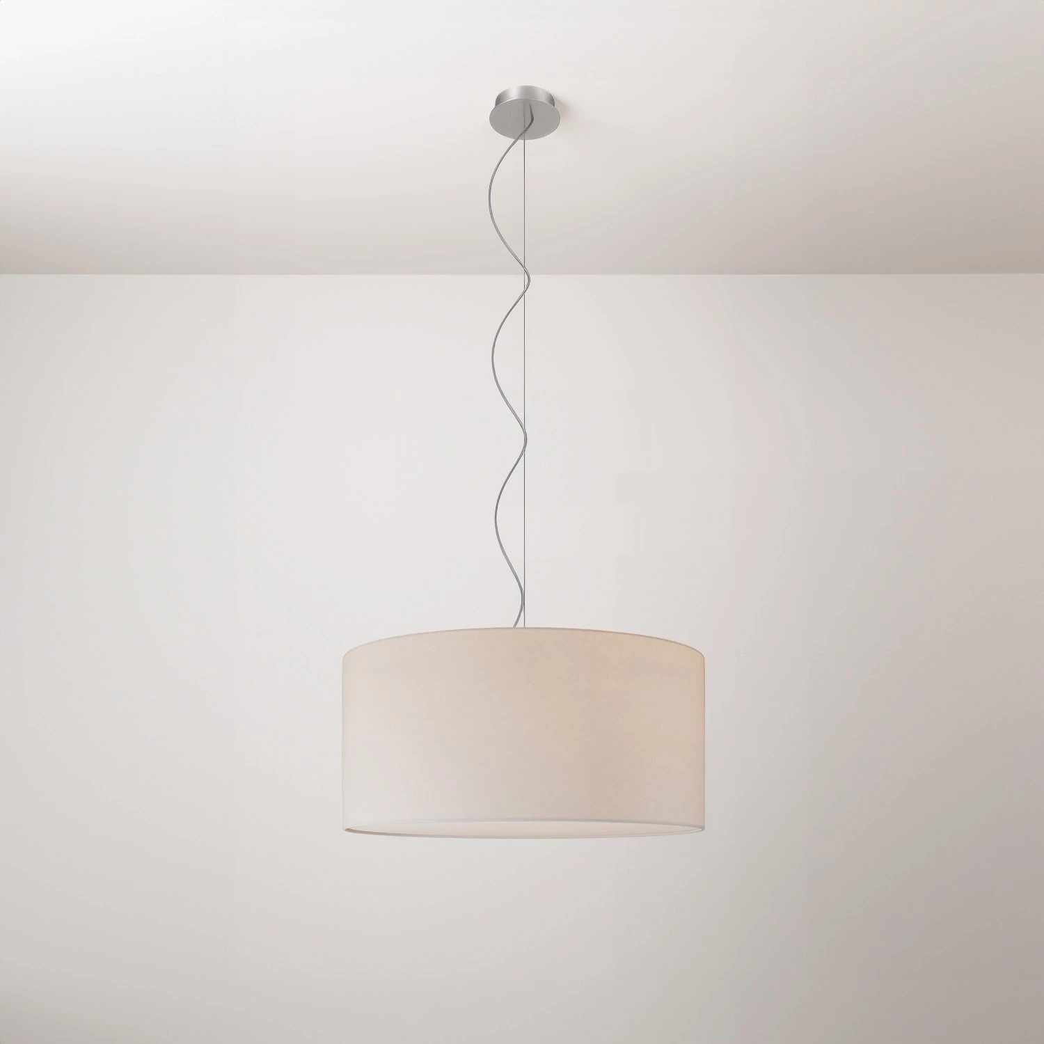 Pendelleuchte mit Textilschirm Cilindro Medium - Made in Italy