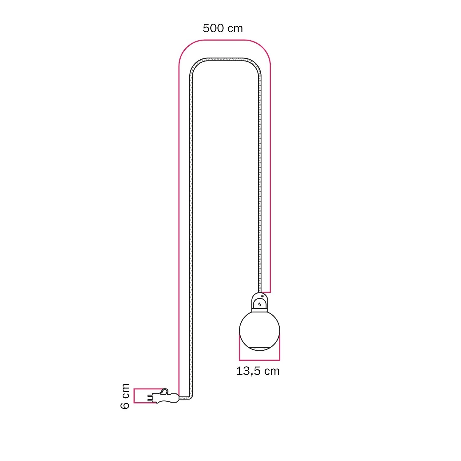 EIVA IP65 Außensteckleuchte mit bruchsicherem Unbreak-a-Ball-Lampenschirm