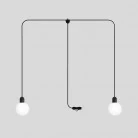 EIVA IP65 2-flammige Plug-in-Außenleuchte mit bruchsicheren Unbreak-a-Ball-Lampenschirmen