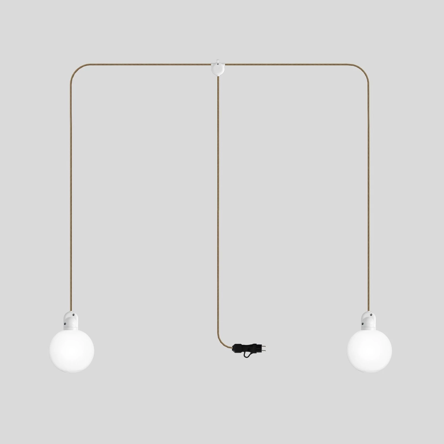 EIVA IP65 2-flammige Plug-in-Außenleuchte mit bruchsicheren Unbreak-a-Ball-Lampenschirmen - SN06