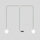 EIVA IP65 2-flammige Plug-in-Außenleuchte mit bruchsicheren Unbreak-a-Ball-Lampenschirmen