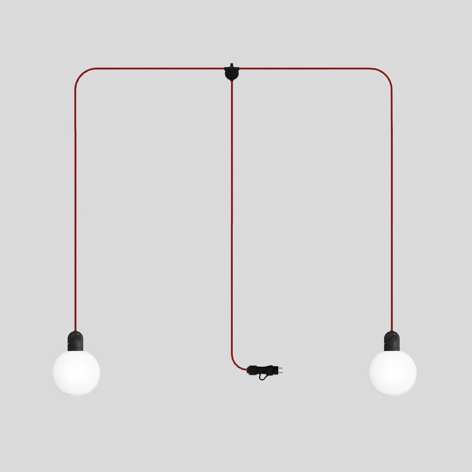 EIVA IP65 2-flammige Plug-in-Außenleuchte mit bruchsicheren Unbreak-a-Ball-Lampenschirmen