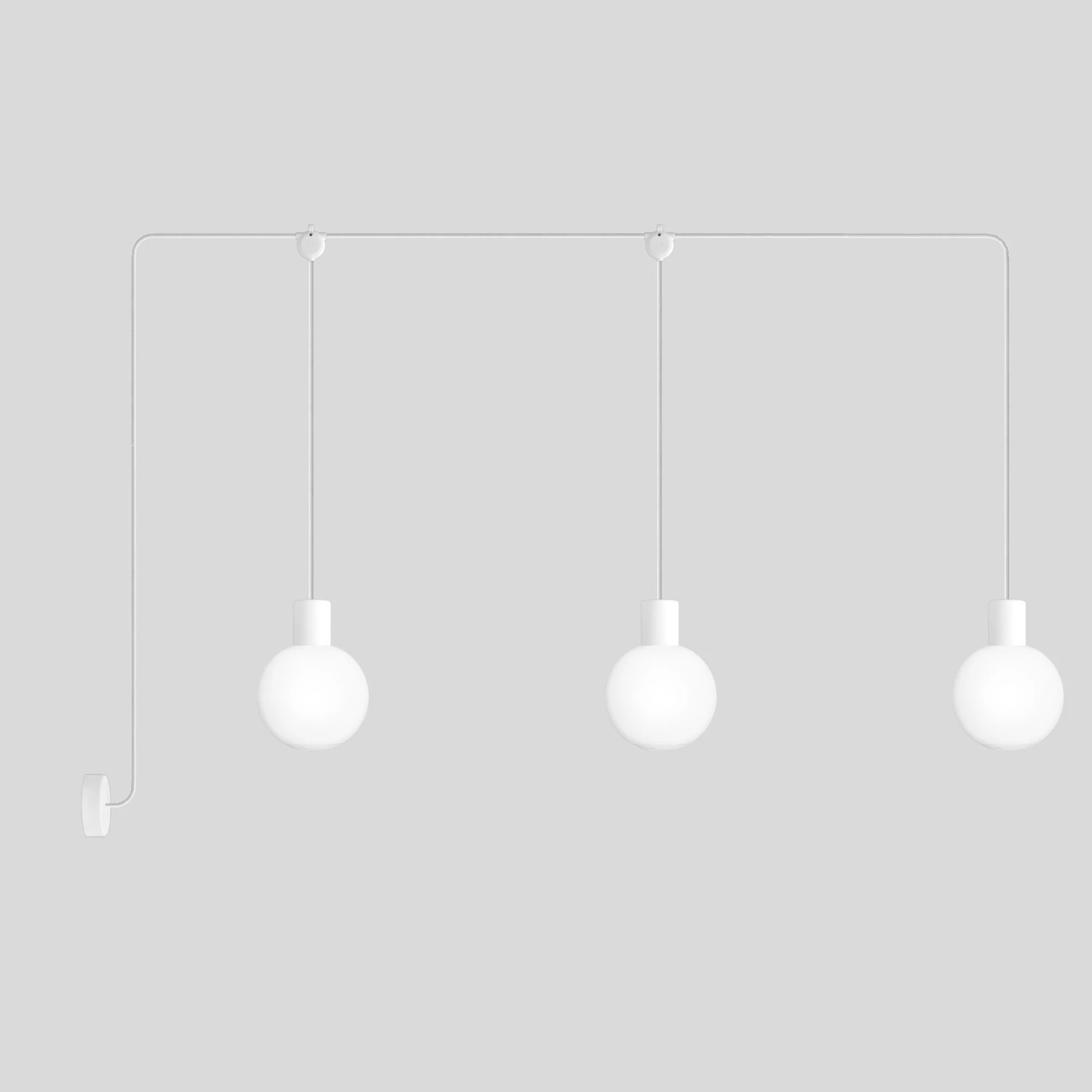 Außenleuchte EIVA IP65 mit 3 Lampen und bruchsicheren Unbreak-a-Ball-Lampenschirmen