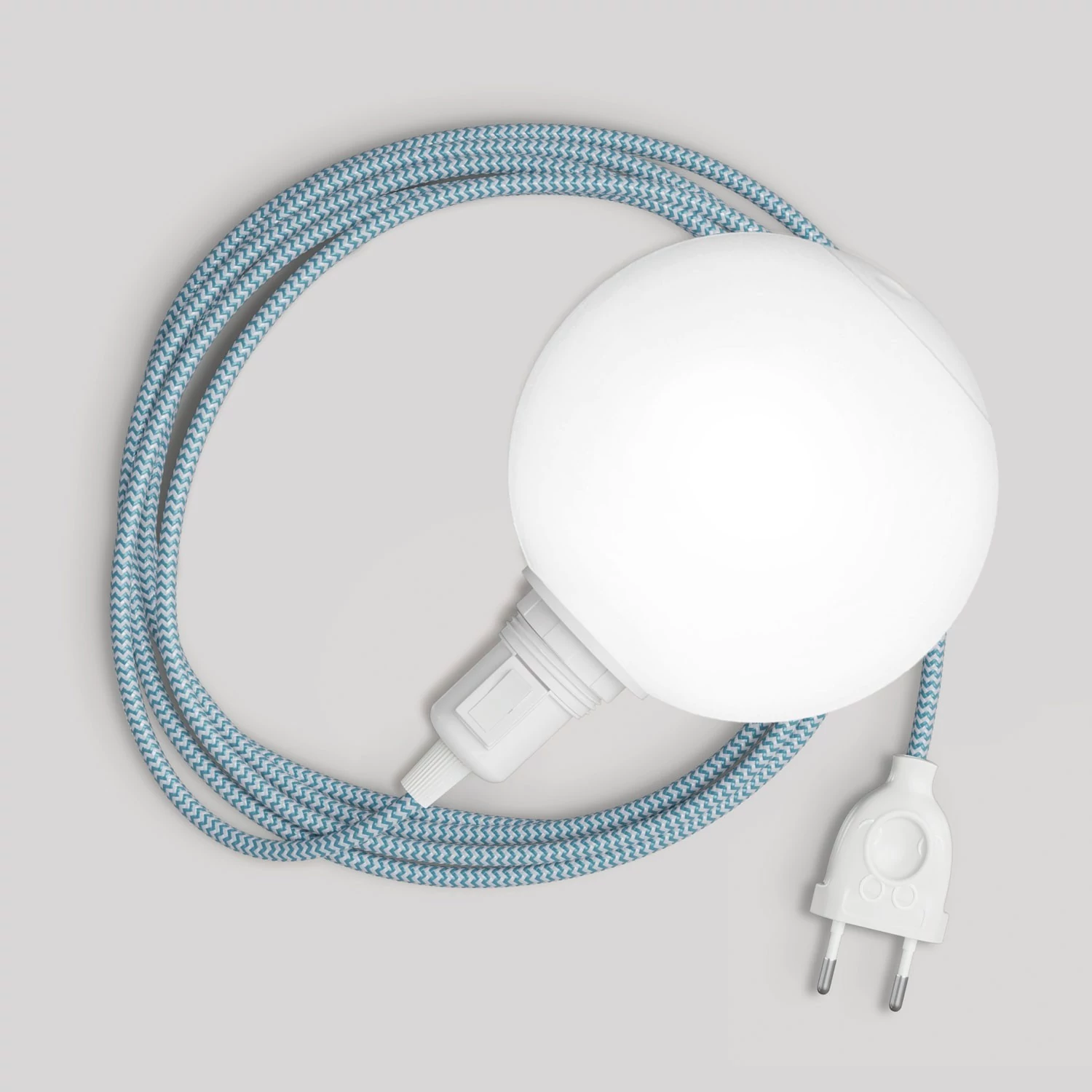 Tragbare Lampe Snake mit Schalter am Lampenfuß, Stecker und bruchsicherem Unbreak-a-Ball-Lampenschirm