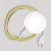Tragbare Lampe Snake mit Schalter am Lampenfuß, Stecker und bruchsicherem Unbreak-a-Ball-Lampenschirm