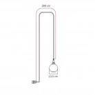 Tragbare Lampe Snake mit Schalter am Lampenfuß, Stecker und bruchsicherem Unbreak-a-Ball-Lampenschirm
