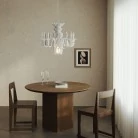 Hängeleuchte mit klassischem SHHANDELIER-Schirm aus schallabsorbierendem Material