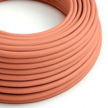Elektrisches Kabel mit pfirsichfarbenem Stoffbezug - The Original Creative Cables, für moderne und farbenfrohe Lampen - RM23
