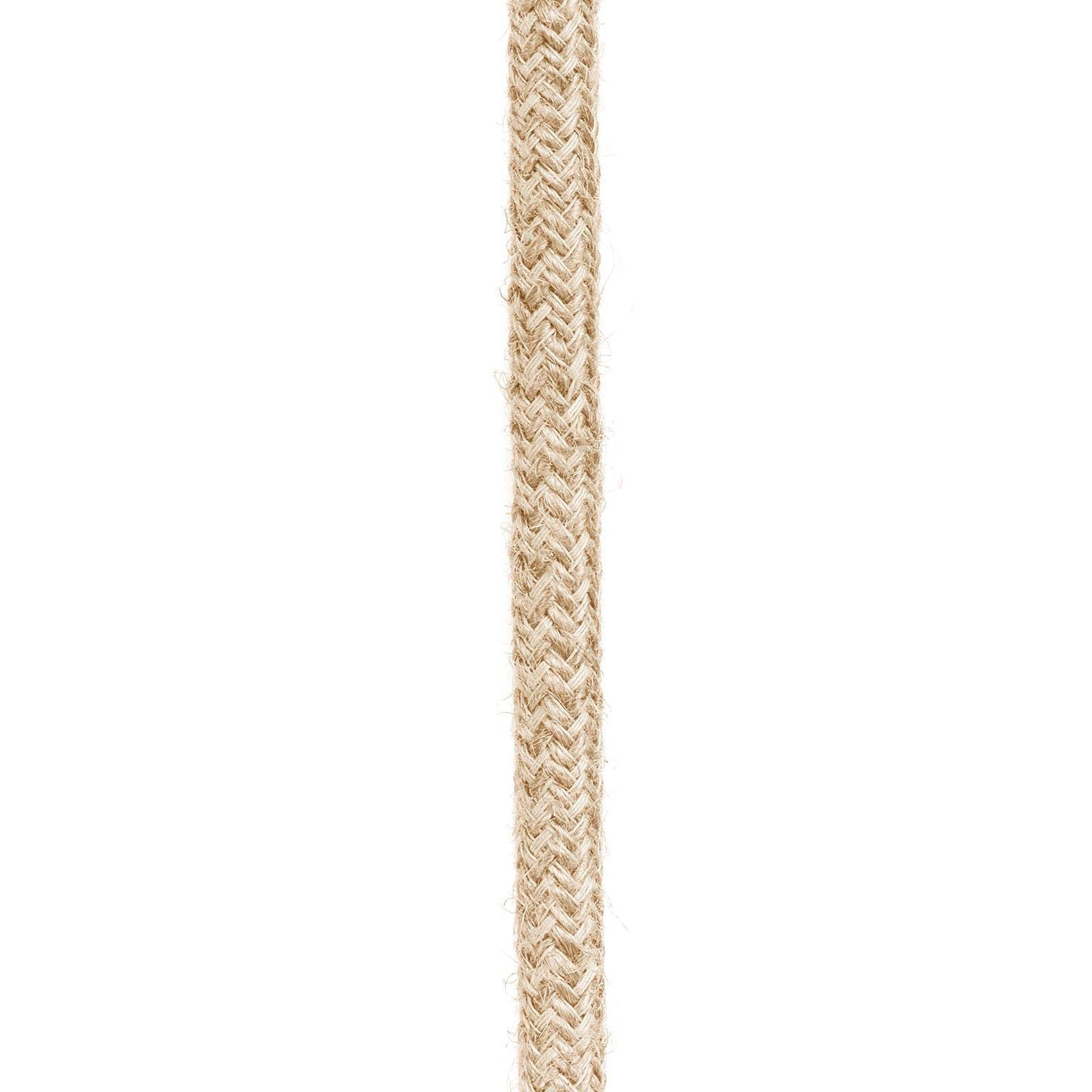 Textilkabel, hellbeige, aus Jute - Das Original von Creative-Cables - RN06 rund 2x0,75mm / 3x0,75mm