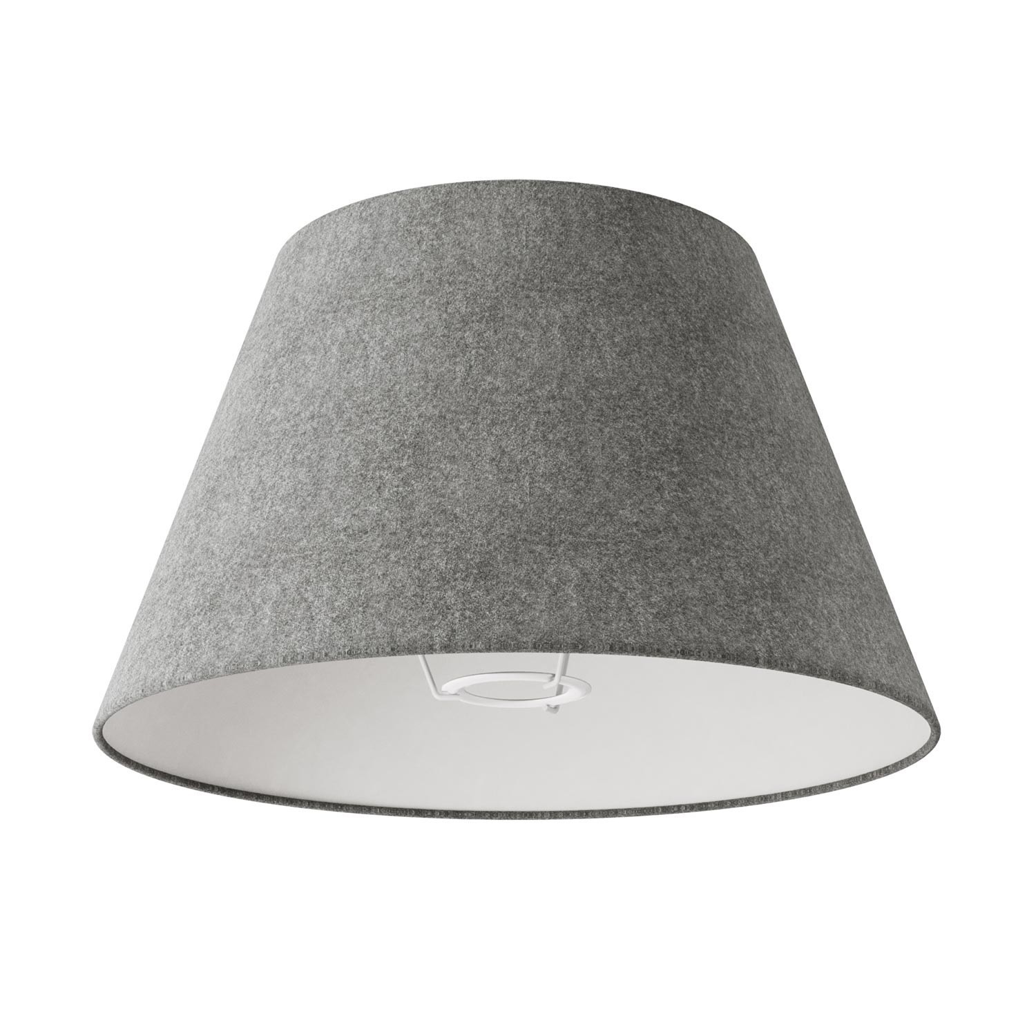 Stoffschirm Impero M für Tisch- oder Wandleuchte mit E27 Fassung - Made in Italy - Wolle dunkelgrau