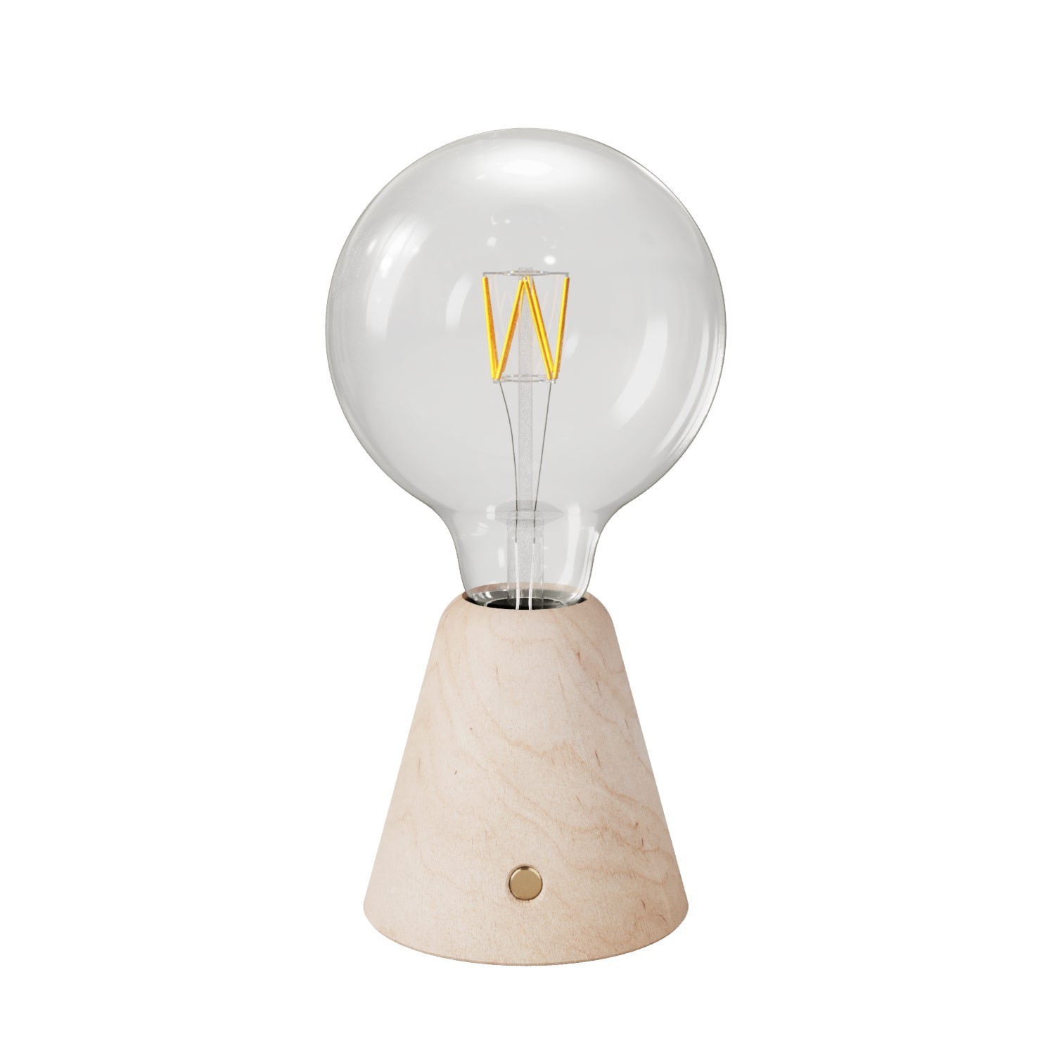 Tragbare, wiederaufladbare LED Leuchte Cabless01 mit Globe Glühbirne G125 - Neutral