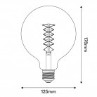 LED-Glühbirne Smoky Globo G125 4,8W 250Lm E27 1800K Dimmbar - D04