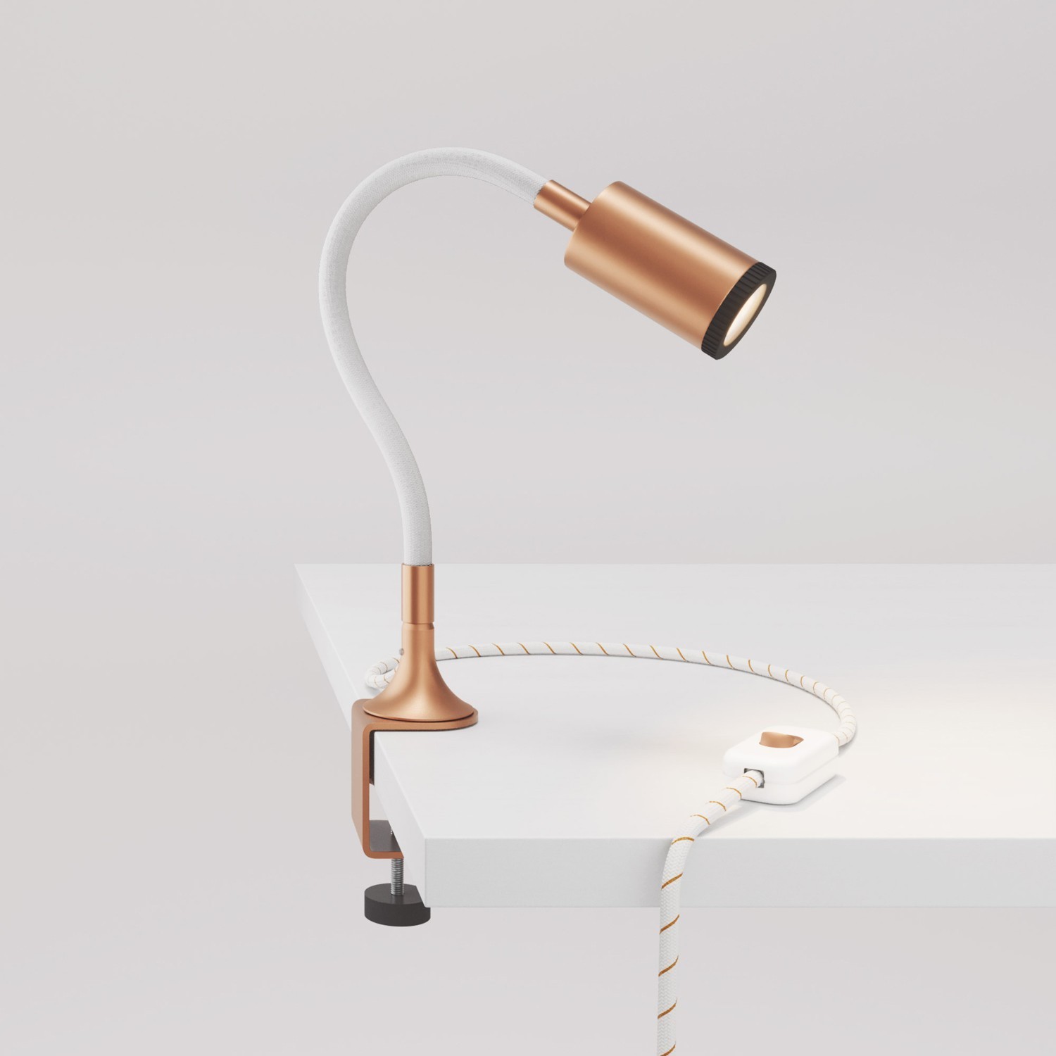 Flexibler MAG-Y Spot mit Klemme - Kupfer satiniert