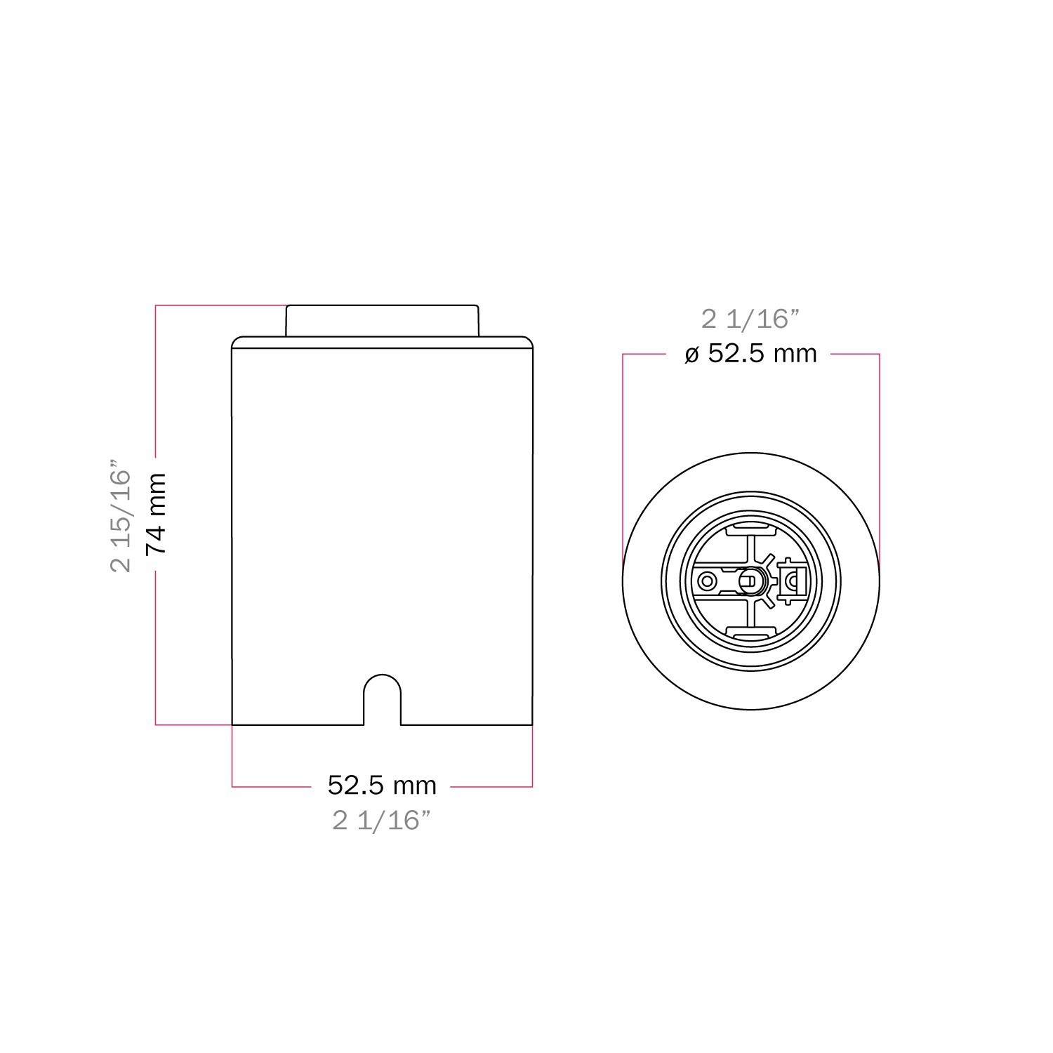 Spostaluce Lampenfassung E27 aus Metall für Wand oder Decke