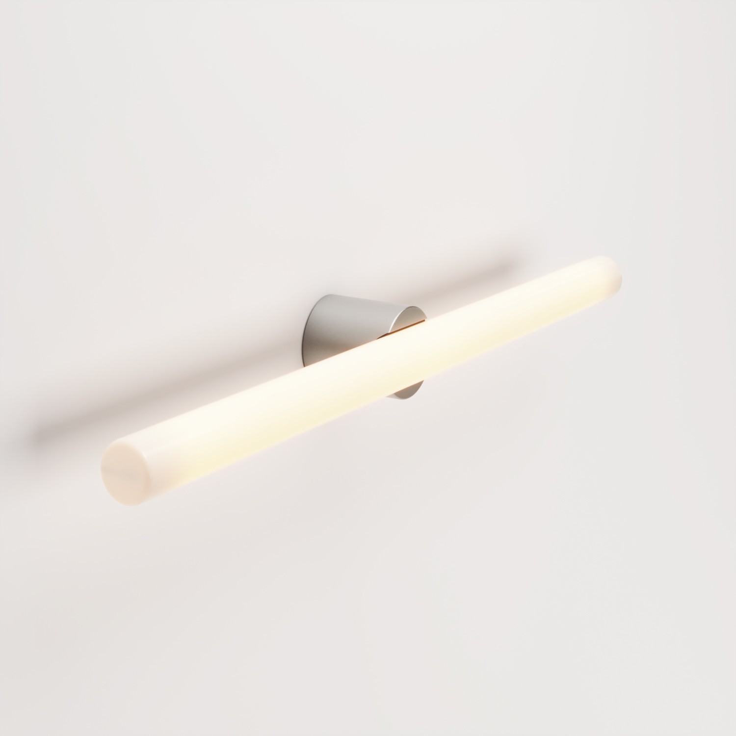 Metalllampe für Wand- oder Deckenmontage mit linearer LED S14d-Lampe - Titan satiniert