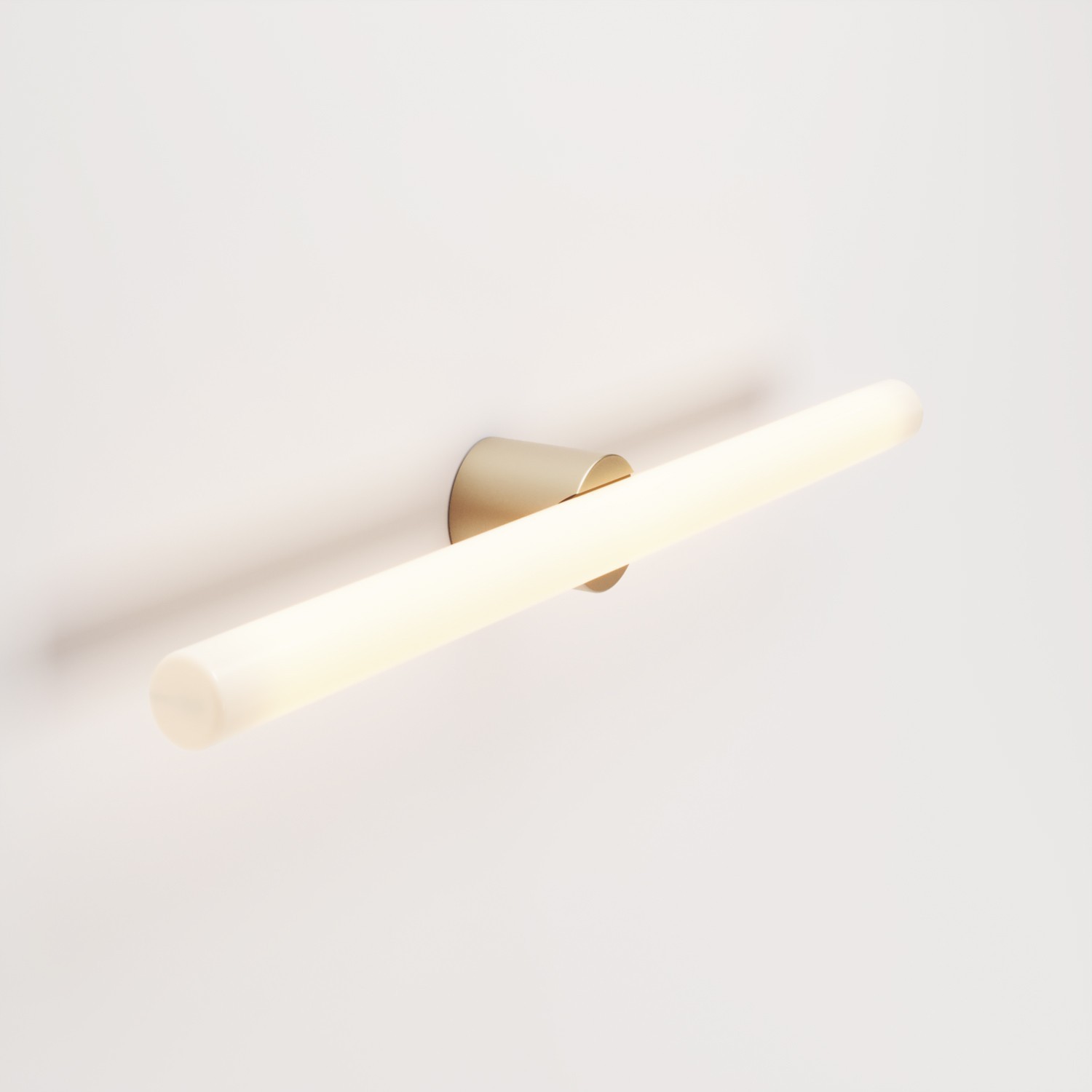 Metalllampe für Wand- oder Deckenmontage mit linearer LED S14d-Lampe - Bronze satiniert