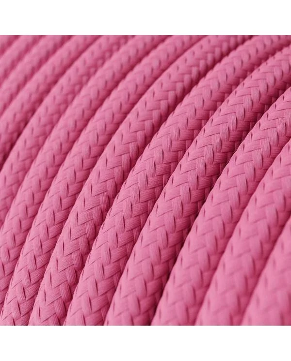 Textilkabel, fuchsienrosa glänzend - Das Original von Creative-Cables - RM08 rund 2x0.75mm / 3x0.75mm