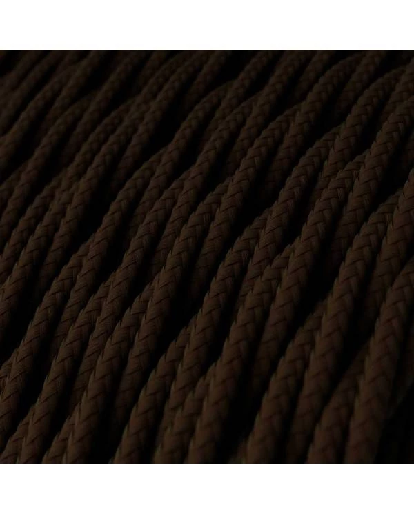 Textilkabel, kaffeebraun glänzend Textilkabel - Das Original von Creative-Cables - TM13 geflochten 2x0.75mm / 3x0.75mm