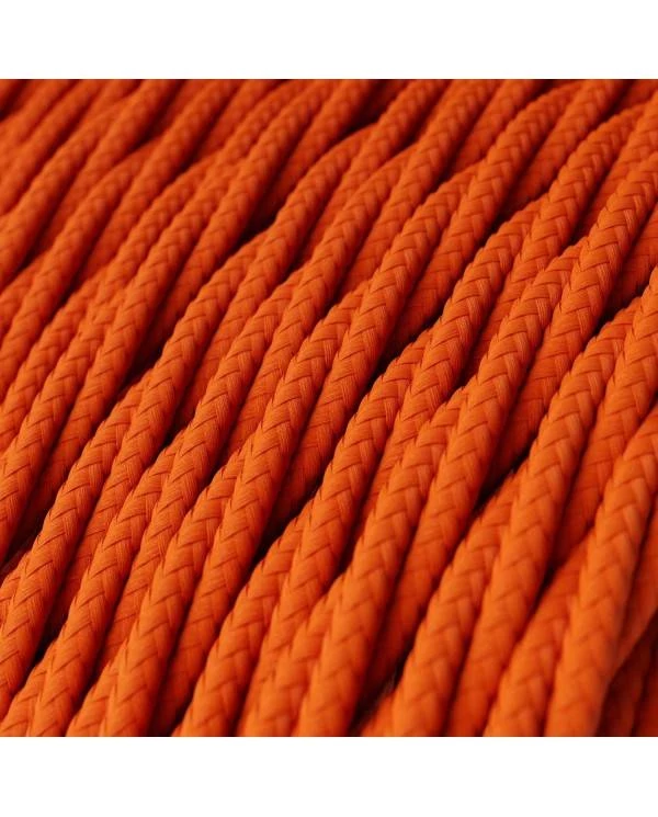 Textilkabel, flammend-orange glänzend - Das Original von Creative-Cables - TM15 geflochten 2x0.75mm / 3x0.75mm