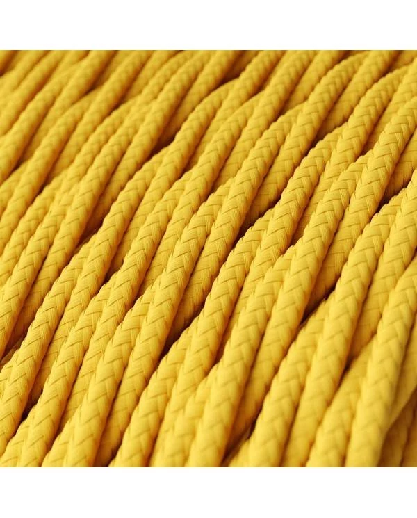 Textilkabel, maisgelb glänzend - Das Original von Creative-Cables - TM10 geflochten 2x0.75mm / 3x0.75mm