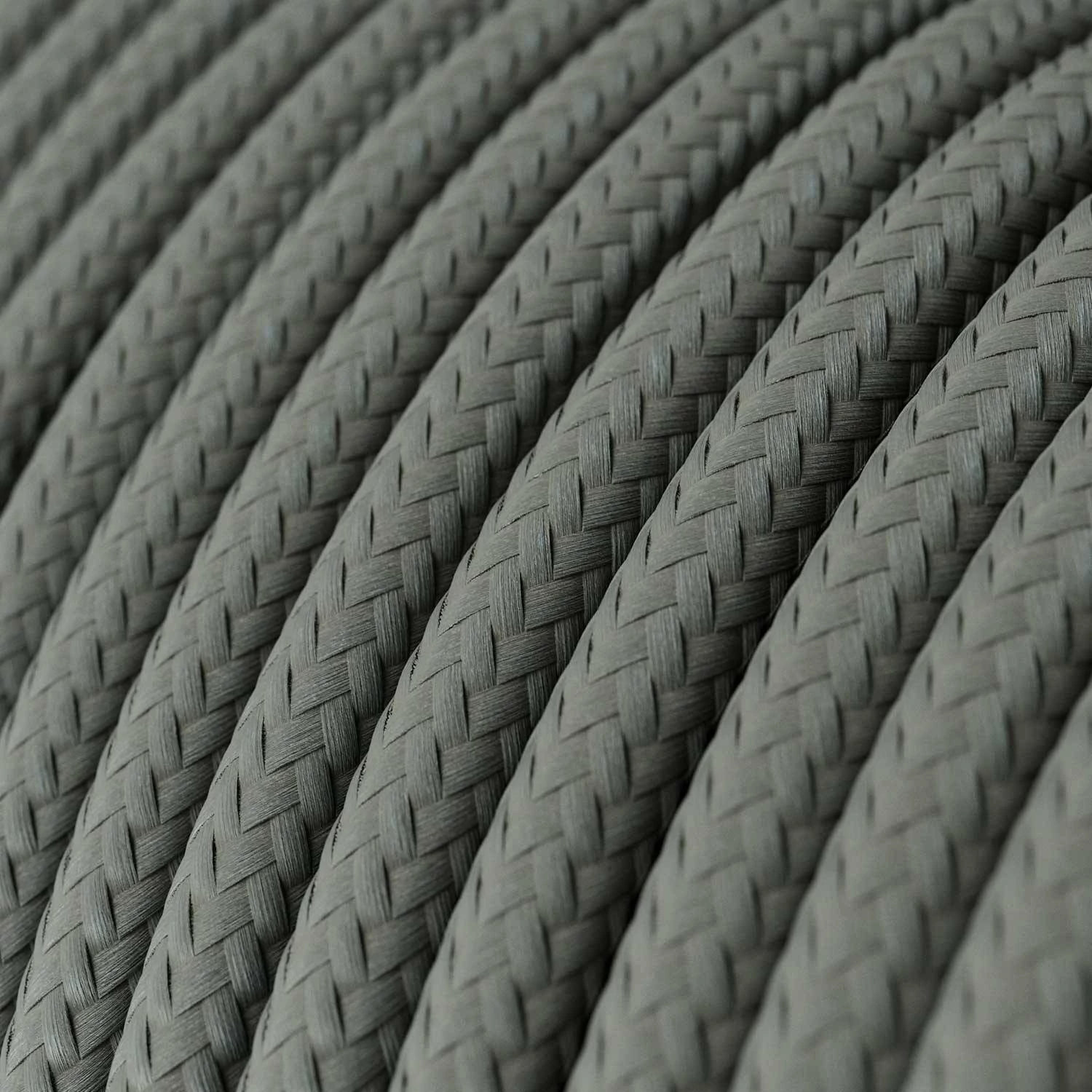Textilkabel, rauchgrau glänzend - Das Original von Creative-Cables - RM03 rund 2x0,75mm / 3x0,75mm