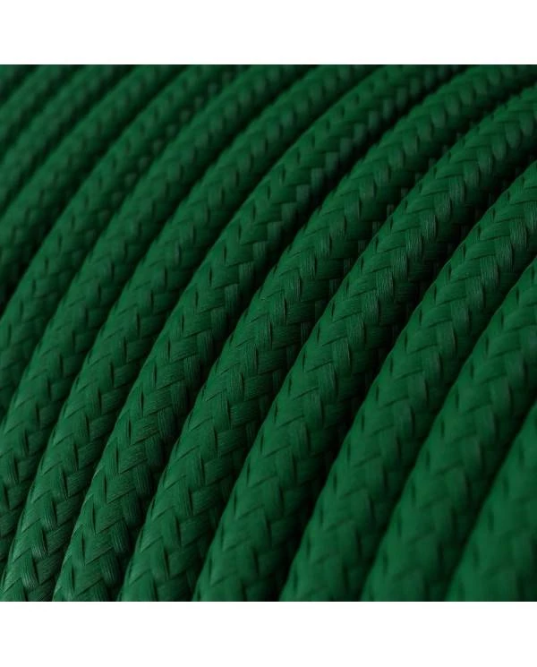 Textilkabel, tannengrün glänzend - Das Original von Creative-Cables - RM21 rund 2x0,75mm / 3x0,75mm