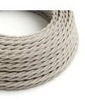 Textilkabel, weiß meliert, aus Leinen - Das Original von Creative-Cables - TN01 geflochten 2x0.75mm / 3x0.75mm