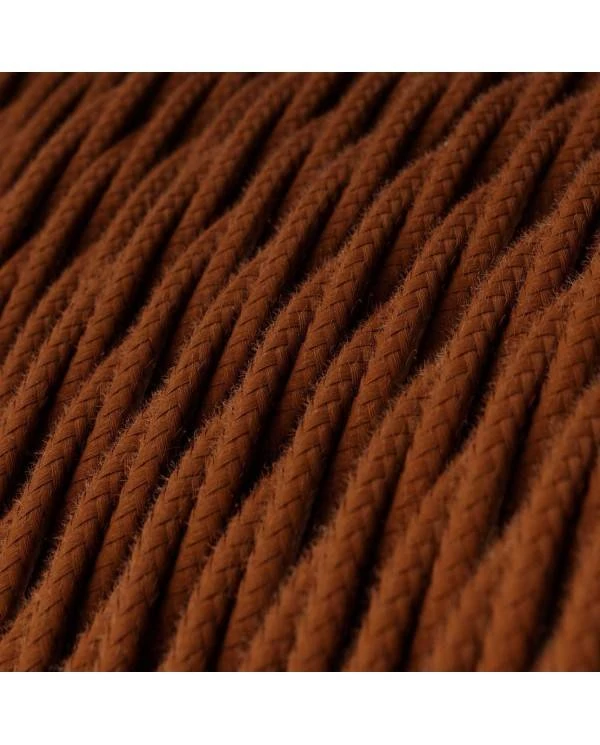 Textilkabel, zimtbraun, aus Baumwolle - Das Original von Creative-Cables - TC23 geflochten 2x0.75mm / 3x0.75mm