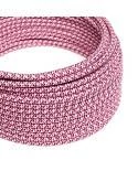 Textilkabel, fuchsienrosa-bunt gemustert glänzend, Pixel - Das Original von Creative-Cables - RX00 rund 2x0.75mm / 3x0.75mm