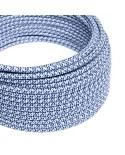 Textilkabel, türkis-bunt gemustert glänzend, Pixel - Das Original von Creative-Cables - RX03 rund 2x0.75mm / 3x0.75mm