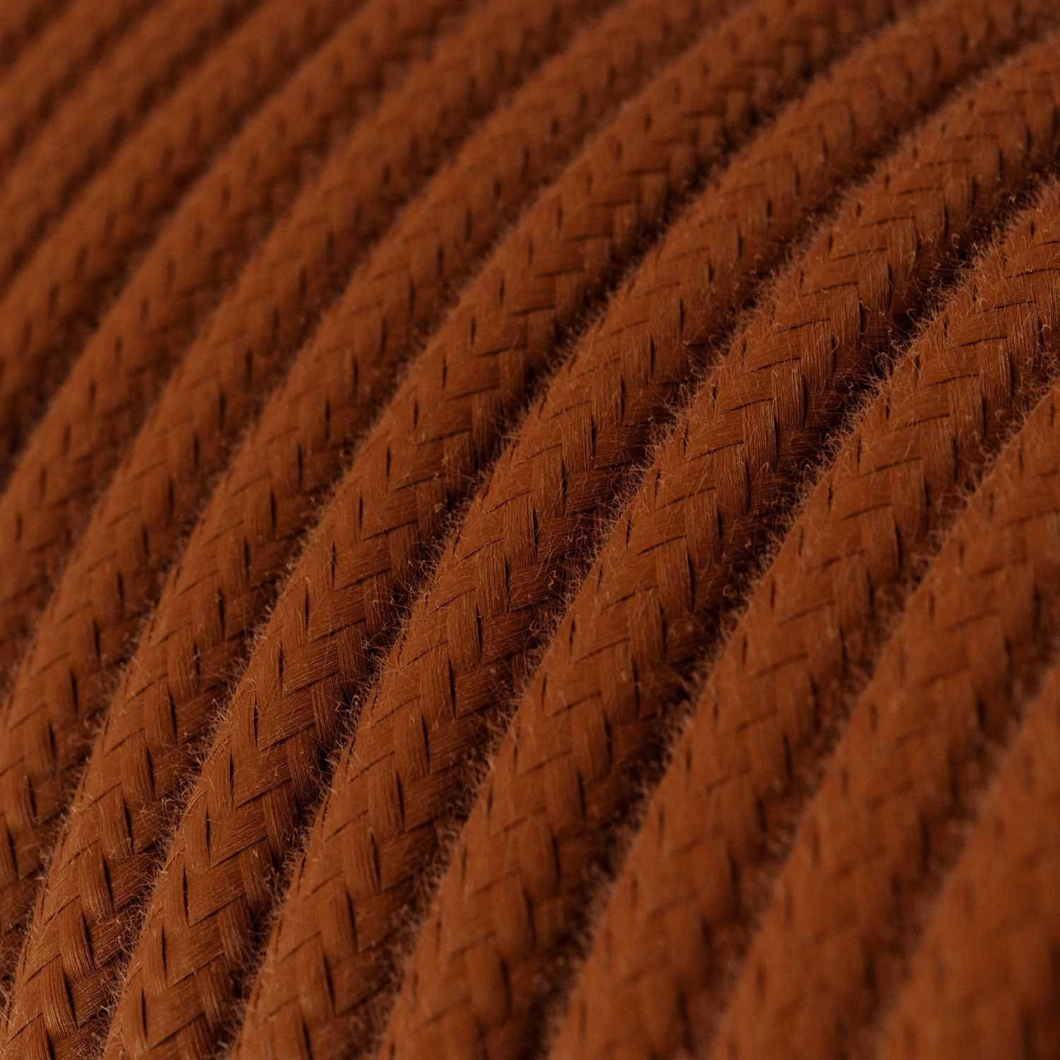 Textilkabel, zimtbraun, aus Baumwolle - Das Original von Creative-Cables - RC23 rund 2x0,75mm / 3x0,75mm