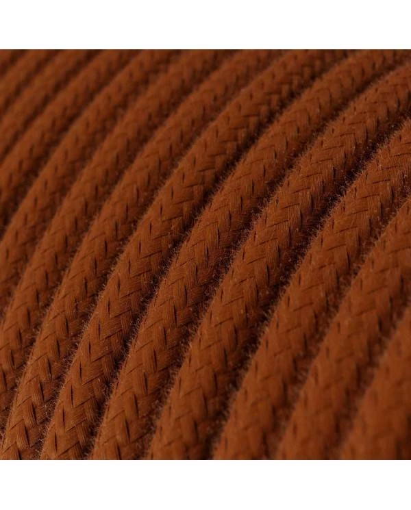 Textilkabel, zimtbraun, aus Baumwolle - Das Original von Creative-Cables - RC23 rund 2x0,75mm / 3x0,75mm