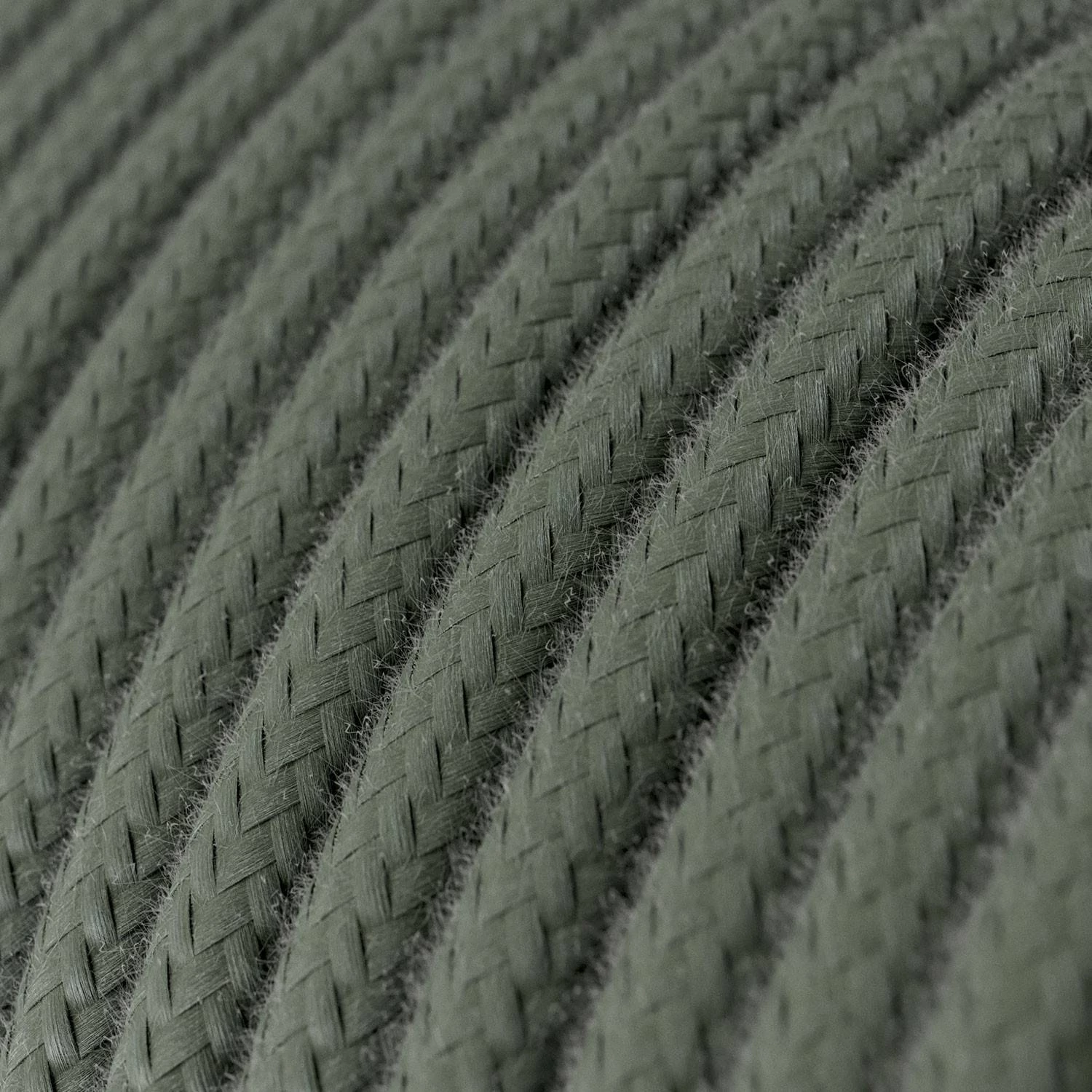 Textilkabel, salbeigrün, aus Baumwolle - Das Original von Creative-Cables - RC63 rund 2x0.75mm / 3x0.75mm