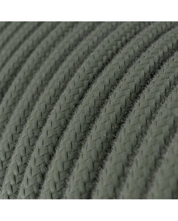 Textilkabel, salbeigrün, aus Baumwolle - Das Original von Creative-Cables - RC63 rund 2x0.75mm / 3x0.75mm