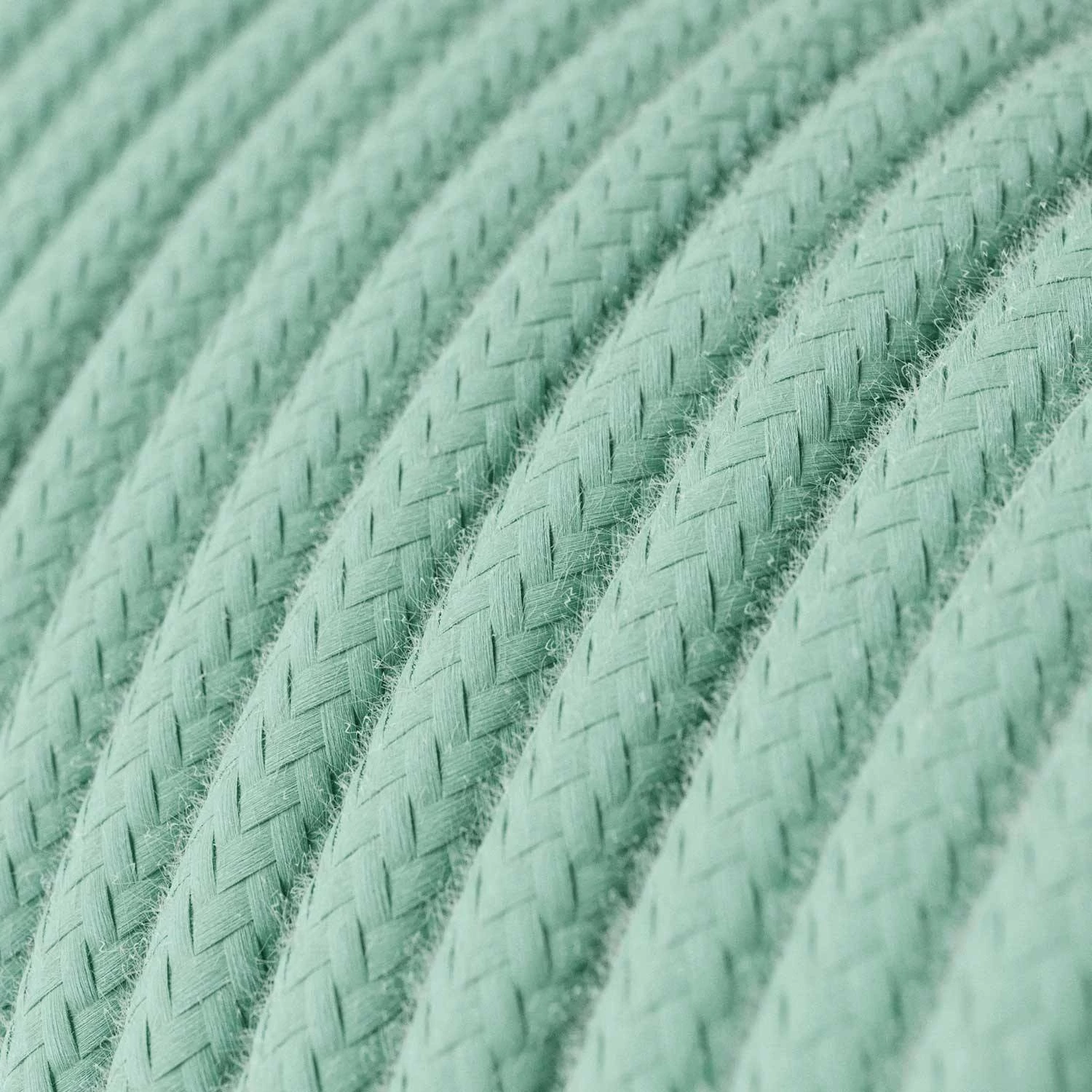 Textilkabel, mintgrün, aus Baumwolle - Das Original von Creative-Cables - RC34 rund 2x0.75mm / 3x0.75mm
