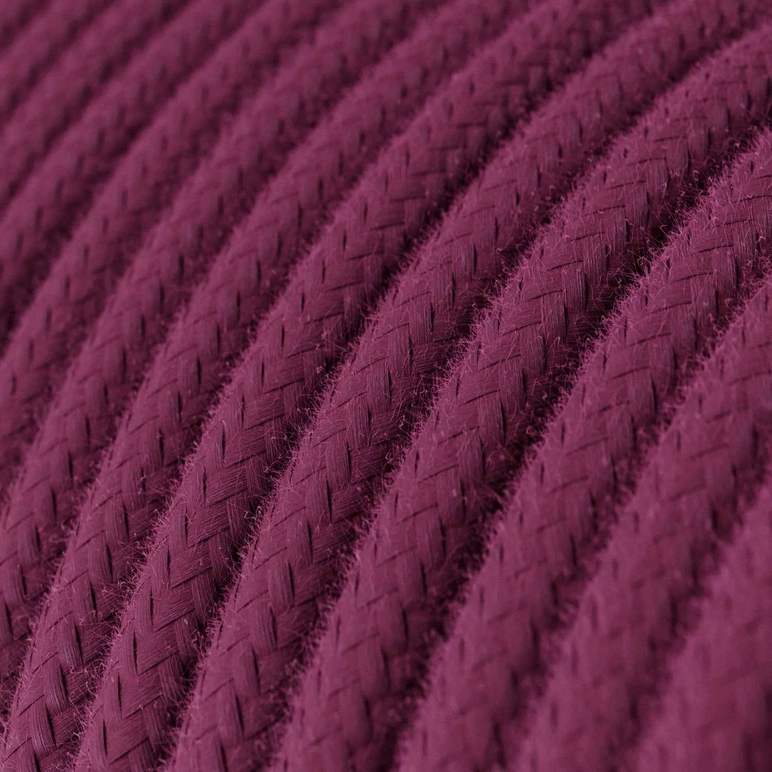 Textilkabel, burgunderrot, aus Baumwolle - Das Original von Creative-Cables - RC32 rund 2x0,75mm / 3x0,75mm