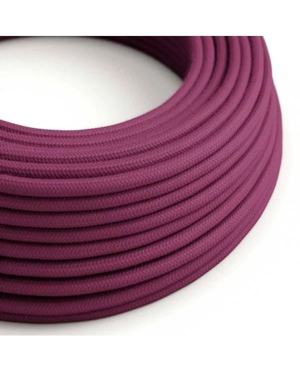 Textilkabel, burgunderrot, aus Baumwolle - Das Original von Creative-Cables - RC32 rund 2x0,75mm / 3x0,75mm