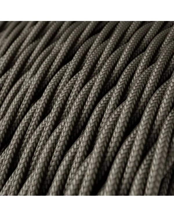 Textilkabel, dunkelgrau gänzend - Das Original von Creative-Cables - TM26 geflochten 2x0.75mm / 3x0.75mm