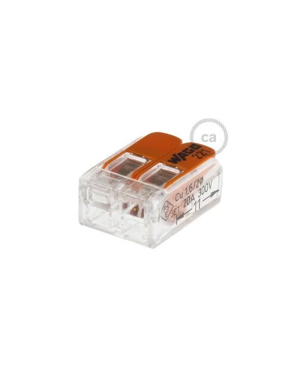 Wago Verbindungsklemme 2 Anschlüsse transparent