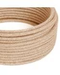 Textilkabel, hellbeige, aus Jute - Das Original von Creative-Cables - RN06 rund 2x0,75mm / 3x0,75mm