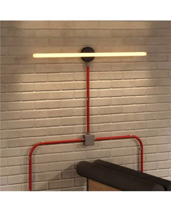 Creative-Tube, Durchmesser 20 mm, in Seideneffekt RM09 rot, mit modularer Kabelkanal